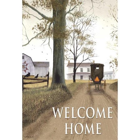 MAGNOLIA GARDEN FLAGS 13 x 18 in. Amish Welcome Home Buggy Polyester Garden Flag MA85653